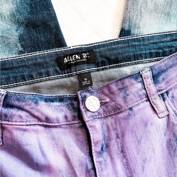Allen B. By Allen‎ Schwartz Tie Dye Jeans Size 14 - Picture 5 of 9